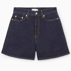 COS high rise denim shorts